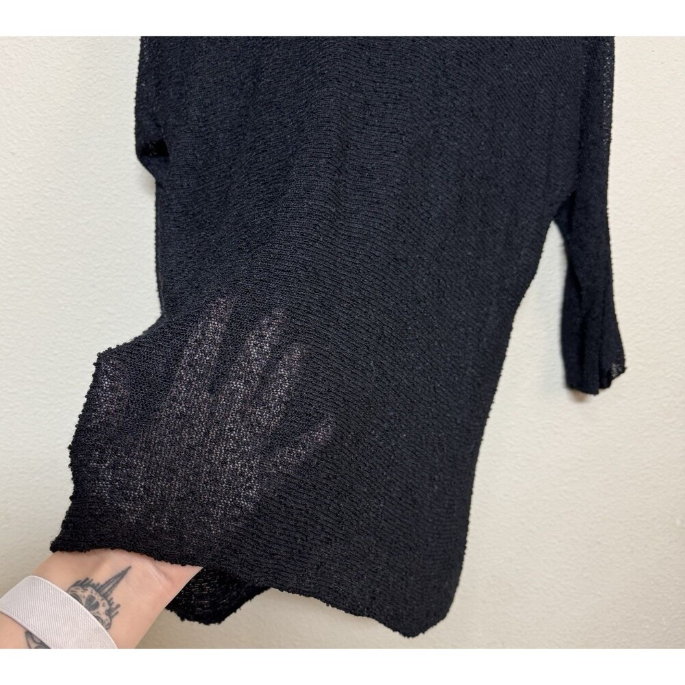Barbara Who? Top women one size 3/4 sleeve sheer mesh tunic sweater dress black - Picture 4 of 9
